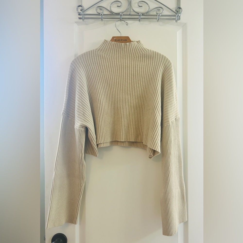 Olivasceous pull-over cropped Sweater - M